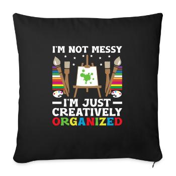 Art Teacher School Teacher Funny Art Teachers Scho - Sofa pillowcase 17,3'' x 17,3'' (45 x 45 cm) - black - Front