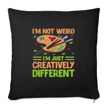 Art Teacher School Teacher Funny Art Teachers Scho - Sofa pillowcase 17,3'' x 17,3'' (45 x 45 cm) - black - Front