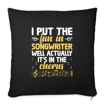 Musicien Auteur-compositeur Chanteur Musicien Musique Musique Pr - Housse de coussin décorative 45 x 45 cm - noir - Devant
