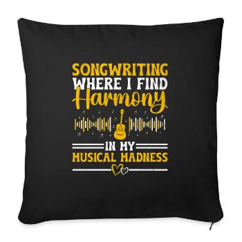 Musicien Auteur-compositeur Chanteur Musicien Musique Musique Pr - Housse de coussin décorative 45 x 45 cm - noir - Devant