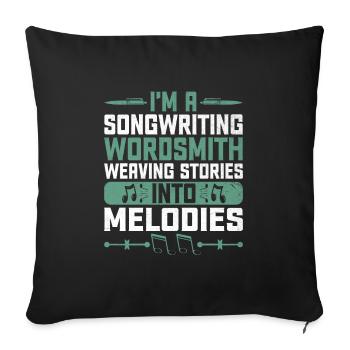 Musicien Auteur-compositeur Chanteur Musicien Musique Musique Pr - Housse de coussin décorative 45 x 45 cm - noir - Devant