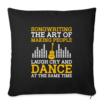 Musician Songwriter Singer Musician Music Music Pr - Sofa pillowcase 17,3'' x 17,3'' (45 x 45 cm) - black - Front