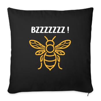 Bee - Sofa pillowcase 17,3'' x 17,3'' (45 x 45 cm) - black - Front