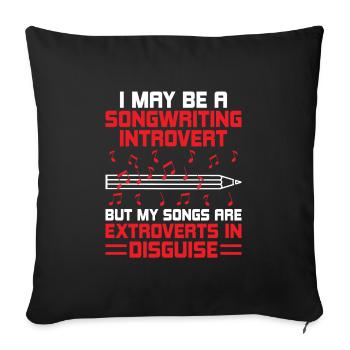 Musician Songwriter Singer Musician Music Music Pr - Sofa pillowcase 17,3'' x 17,3'' (45 x 45 cm) - black - Front