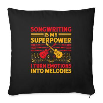 Musician Songwriter Singer Musician Music Music Pr - Sofa pillowcase 17,3'' x 17,3'' (45 x 45 cm) - black - Front