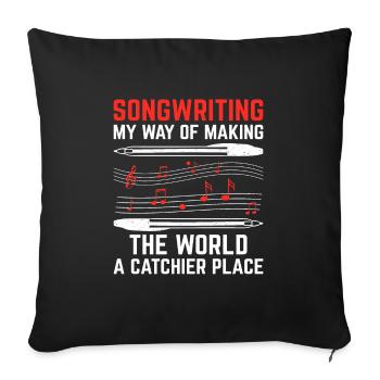 Musician Songwriter Singer Musician Music Music Pr - Sofa pillowcase 17,3'' x 17,3'' (45 x 45 cm) - black - Front