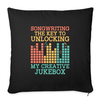 Musicien Auteur-compositeur Chanteur Musicien Musique Musique Pr - Housse de coussin décorative 45 x 45 cm - noir - Devant