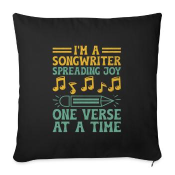 Musicien Auteur-compositeur Chanteur Musicien Musique Musique Pr - Housse de coussin décorative 45 x 45 cm - noir - Devant