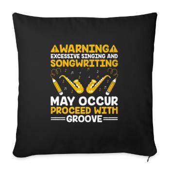 Musician Songwriter Singer Musician Music Music Pr - Sofa pillowcase 17,3'' x 17,3'' (45 x 45 cm) - black - Front