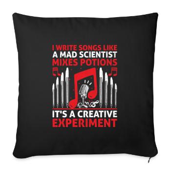 Musician Songwriter Singer Musician Music Music Pr - Sofa pillowcase 17,3'' x 17,3'' (45 x 45 cm) - black - Front