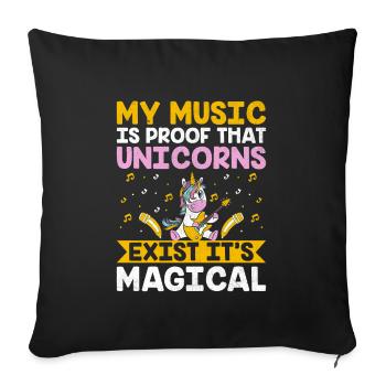 Musicien Auteur-compositeur Chanteur Musicien Musique Musique Pr - Housse de coussin décorative 45 x 45 cm - noir - Devant