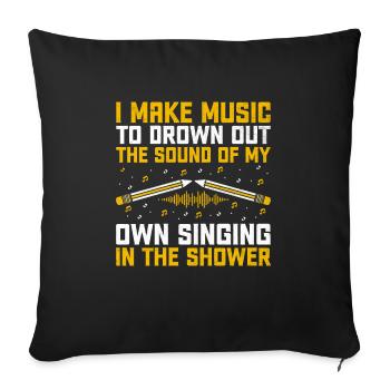 Musicien Auteur-compositeur Chanteur Musicien Musique Musique Pr - Housse de coussin décorative 45 x 45 cm - noir - Devant
