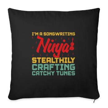 Musicien Auteur-compositeur Chanteur Musicien Musique Musique Pr - Housse de coussin décorative 45 x 45 cm - noir - Devant