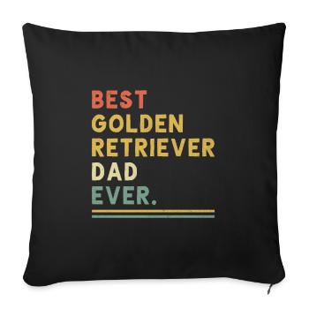 Best Golden Retriever Dad Ever Golden Retrievers G - Sofa pillowcase 17,3'' x 17,3'' (45 x 45 cm) - black - Front
