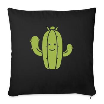 Cactus - Housse de coussin décorative 45 x 45 cm - noir - Devant