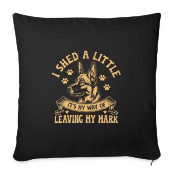 Je perds un peu, c’est ma façon de laisser ma marque GSD - Housse de coussin décorative 45 x 45 cm - noir - Devant