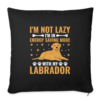 Je ne suis pas paresseux Je suis en mode économie d’énergie avec mon labo - Housse de coussin décorative 45 x 45 cm - noir - Devant