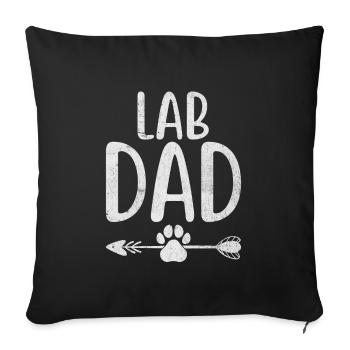 Lab Dad Labrador Retriever Labradors Dog Retriever - Housse de coussin décorative 45 x 45 cm - noir - Devant