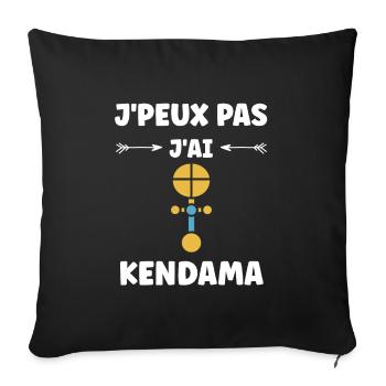 Kendama - Sofa pillowcase 17,3'' x 17,3'' (45 x 45 cm) - black - Front