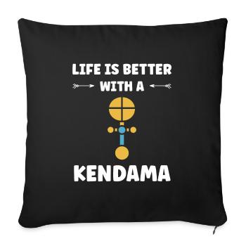 Kendama - Sofa pillowcase 17,3'' x 17,3'' (45 x 45 cm) - black - Front