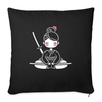 iaido - Sofa pillowcase 17,3'' x 17,3'' (45 x 45 cm) - black - Front