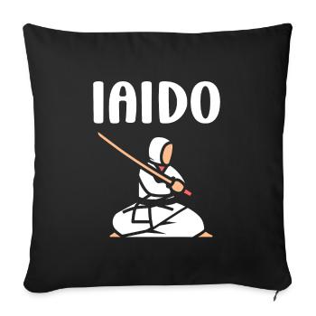 iaido - Sofa pillowcase 17,3'' x 17,3'' (45 x 45 cm) - black - Front