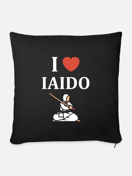 iaido - Sofakissenbezug 45 x 45 cm - Schwarz