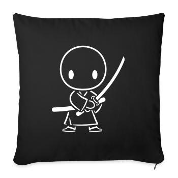 iaido - Sofa pillowcase 17,3'' x 17,3'' (45 x 45 cm) - black - Front