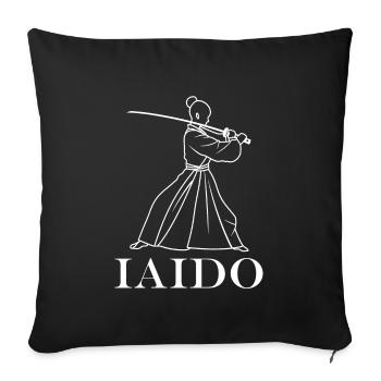 iaido - Sofa pillowcase 17,3'' x 17,3'' (45 x 45 cm) - black - Front