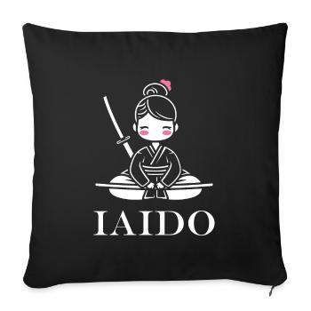 iaido - Sofa pillowcase 17,3'' x 17,3'' (45 x 45 cm) - black - Front