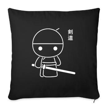 KENDO - Sofa pillowcase 17,3'' x 17,3'' (45 x 45 cm) - black - Front