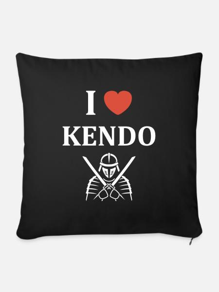 KENDO - Sofakissenbezug 45 x 45 cm - Schwarz