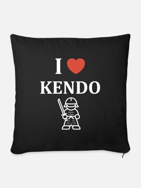 KENDO - Sofakissenbezug 45 x 45 cm - Schwarz