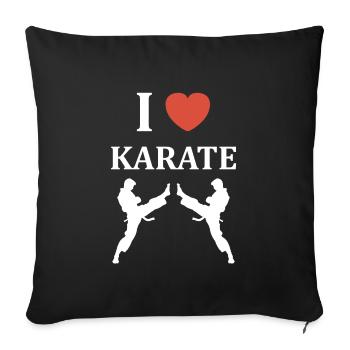 karate - Sofa pillowcase 17,3'' x 17,3'' (45 x 45 cm) - black - Front