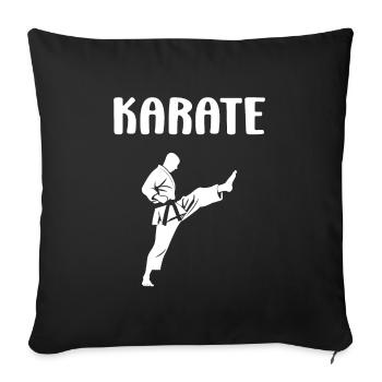 karate - Housse de coussin décorative 45 x 45 cm - noir - Devant