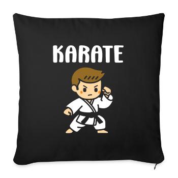 karate - Sofa pillowcase 17,3'' x 17,3'' (45 x 45 cm) - black - Front