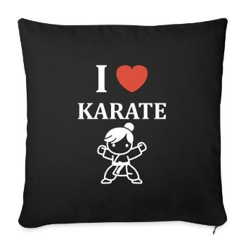karate - Housse de coussin décorative 45 x 45 cm - noir - Devant