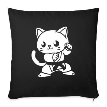 karate - Housse de coussin décorative 45 x 45 cm - noir - Devant