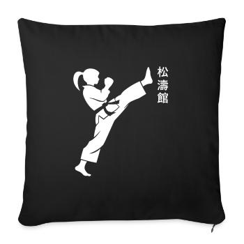karate - Housse de coussin décorative 45 x 45 cm - noir - Devant