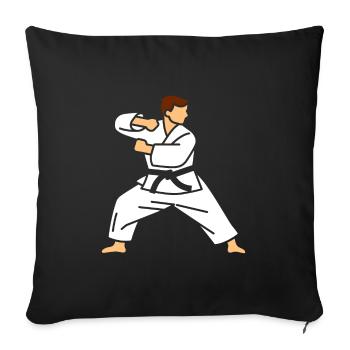 karate - Sofa pillowcase 17,3'' x 17,3'' (45 x 45 cm) - black - Front