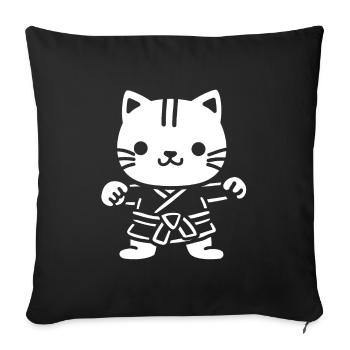 karate - Housse de coussin décorative 45 x 45 cm - noir - Devant