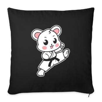 karate - Sofa pillowcase 17,3'' x 17,3'' (45 x 45 cm) - black - Front