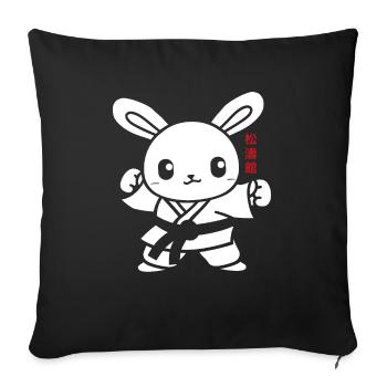 Karate - Sofakissenbezug 45 x 45 cm - Schwarz - Vorne