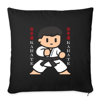 Karate - Sofakissenbezug 45 x 45 cm - Schwarz - Vorne