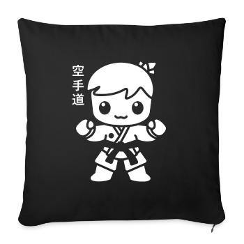 karate - Sofa pillowcase 17,3'' x 17,3'' (45 x 45 cm) - black - Front