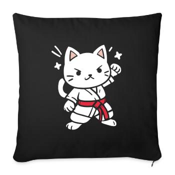 karate - Housse de coussin décorative 45 x 45 cm - noir - Devant