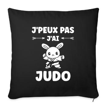 judo - Sofa pillowcase 17,3'' x 17,3'' (45 x 45 cm) - black - Front