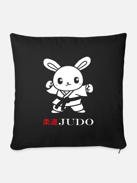 Judo - Sofakissenbezug 45 x 45 cm - Schwarz