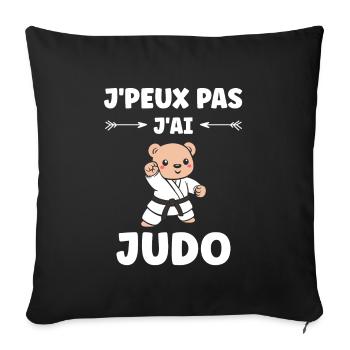judo - Sofa pillowcase 17,3'' x 17,3'' (45 x 45 cm) - black - Front