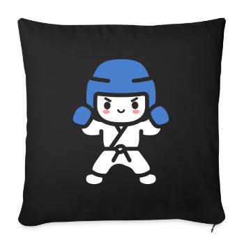 Taekwondo - Sofa pillowcase 17,3'' x 17,3'' (45 x 45 cm) - black - Front